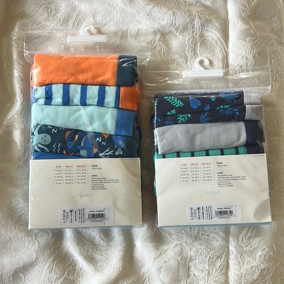 Cat & Jack | Size 12-14 (L) Boys Briefs | 1 set of 7 Sea-life, 1 set of 5 Sloths - Picture 2 of 10